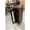 Image 2 : PAIR OF 1 DOOR MAHOGANY FINISH DISPLAY CUPBOARDS