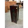 Image 7 : PAIR OF 1 DOOR MAHOGANY FINISH DISPLAY CUPBOARDS