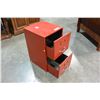 Image 2 : RED METAL FILING CABINET