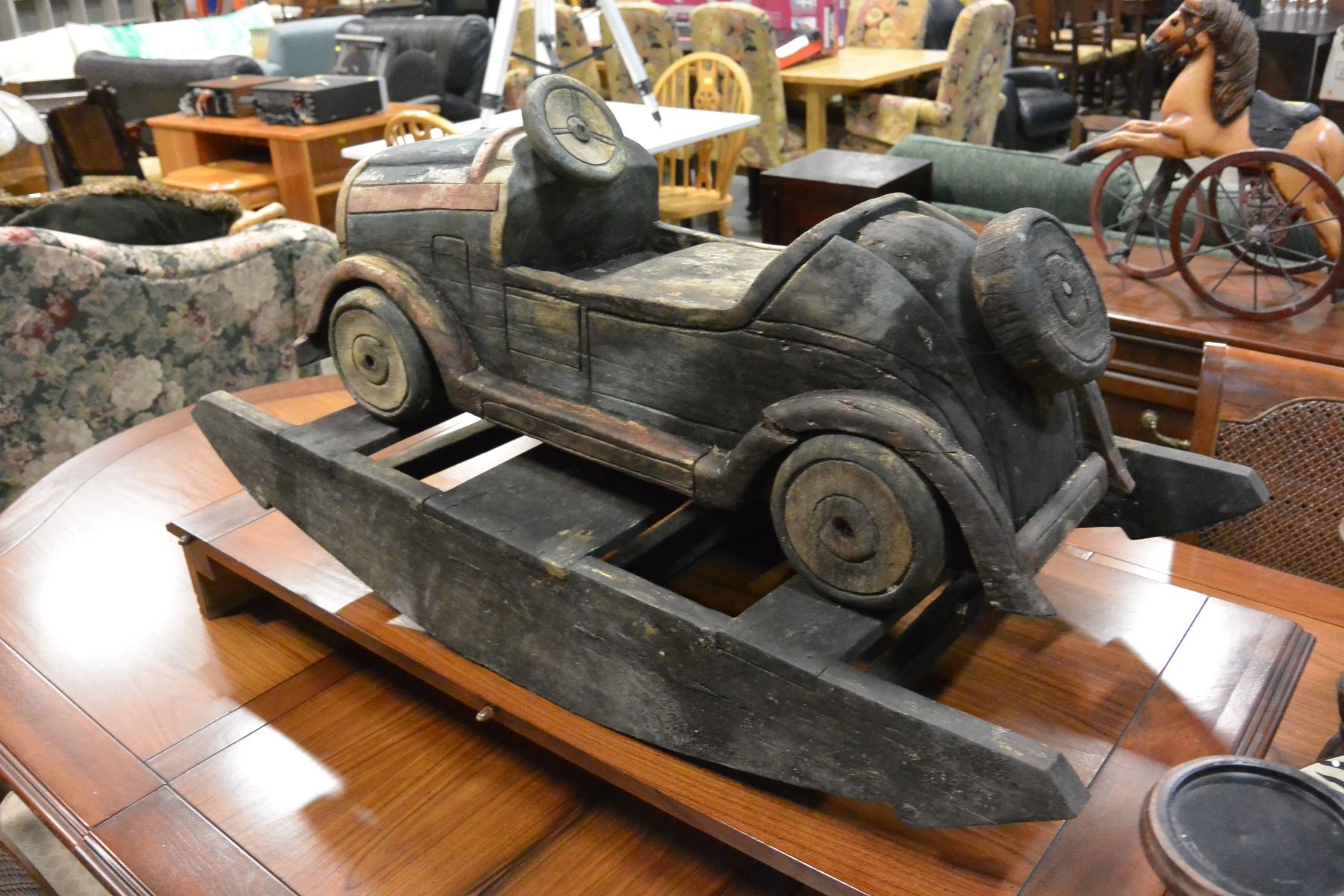 WOOD ROCKING CAR