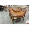 Image 1 : OAK DINING TABLE AND 6 CHAIRS