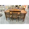 Image 2 : OAK DINING TABLE AND 6 CHAIRS