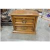 Image 1 : TWO DRAWER OAK NIGHTSTAND
