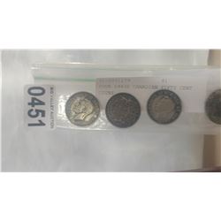 FOUR 1940S CANADIAN FIFTY CENT COINS