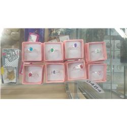 LOT OF 8 LADIES DINNER RINGS