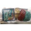 Image 1 : TURQUOISE AND CORAL JEWELLRY AND THREE BANGLES