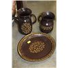 Image 1 : TWO CERAMIC PITCHERS AND TRAYS