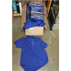 BOX OF SMALL BLUE TSHIRTS