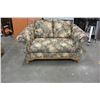 Image 2 : WOOD FRAMED ROLLED ARM SOFA AND LOVESEATS