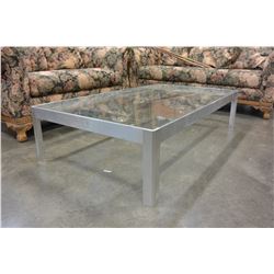 METAL GLASSTOP COFFEE TABLE