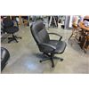 Image 2 : BLACK LEATHER GAS LIFT OFFICE CHAIR