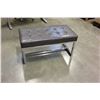 Image 1 : MODERN CHROME AND LEATHER BENCH