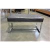 Image 2 : MODERN CHROME AND LEATHER BENCH