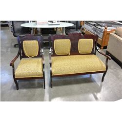 2 PIECE EASTLAKE STYLE LOVESEAT AND CHAIR