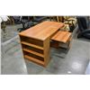Image 4 : MAPLE 3 DRAWER DESK WITH SHELF