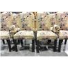 Image 3 : SET OF 8 UPHOLSTERED DINING CHAIRS
