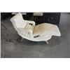 Image 1 : MID CENTURY MODERN VINYL CHAISE WITH POWER INCLINE AND HEAT