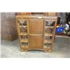 Image 1 : VINTAGE OAK SECRETAIRE DISPLAY CABINET