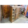 Image 2 : VINTAGE OAK SECRETAIRE DISPLAY CABINET