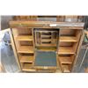 Image 4 : VINTAGE OAK SECRETAIRE DISPLAY CABINET