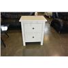 Image 1 : 2 DRAWER WHITE ENDTABLE