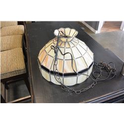 HANGING LEADED GLASS LAMP