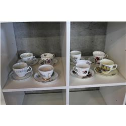 LOT OF 8 CHINA CUPS AND SAUCERS