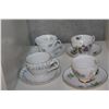 Image 2 : LOT OF 8 CHINA CUPS AND SAUCERS