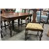 Image 3 : ANTIQUE DINING TABLE AND SIX CHAIRS