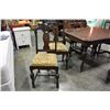 Image 4 : ANTIQUE DINING TABLE AND SIX CHAIRS