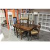 Image 5 : ANTIQUE DINING TABLE AND SIX CHAIRS