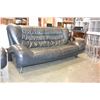 Image 7 : MODERN BLACK LEATHER SOFA AND LOVESEAT