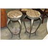 Image 1 : PAIR OF MARBLE 3 FOOT TALL PLANTSTANDS