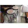 Image 2 : PAIR OF MARBLE 3 FOOT TALL PLANTSTANDS
