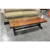 Image 1 : LONG VINTAGE WALNUT COFFEE TABLE