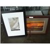 Image 1 : TWO FRAMED DECORATIVE PICTURES AND PICTURE STAND
