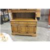 Image 2 : VINTAGE MAPLE OPEN HUTCH CABINET 2 PIECE