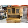 Image 3 : VINTAGE MAPLE OPEN HUTCH CABINET 2 PIECE