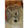 Image 1 : STAND ALONE TWO FOOT ASHTRAY AND FIREPLACE SCREEN
