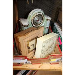 THREE VINTAGE CLOCKS