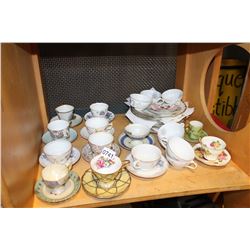 LARGE LOT OF CHINA CUPS AND SAUCERS