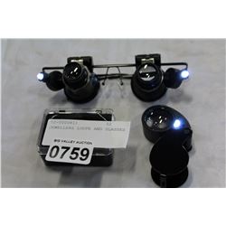 JEWELLERS LOUPE AND GLASSES
