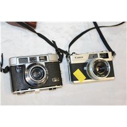 KODAK AUTOMATIC 35 CAMERA AND CANONET 28 CAMERA