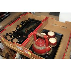 EASTERN SAKE AND TEA TRAY SETS