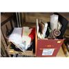 Image 1 : TWO BOXES OF PORCELAIN EAGLE COLLECTIBLES AND CANDLES