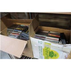 2 BOXES OF CDS APPROX 300