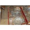 Image 3 : TWO TRAYS OF GLASS AND CRYSTAL SERVING PIECES AND DECANTER