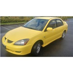 2004 MITSUBISHI LANCER, 4 DOOR SEDAN, AUTOMATIC, 199533KM WITH KEY AND FOB AND REGISTRATION