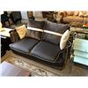 Image 2 : CHOCOLATE LEATHER PILLOW BACK SOFA, LOVE SEAT & CHAIR SET