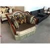 Image 1 : WOOD FRAMED STUDDED OVERSIZED ARM CHAIR WITH CUSHIONS